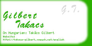 gilbert takacs business card