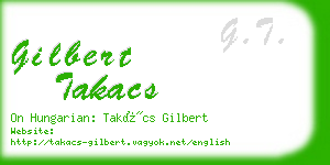 gilbert takacs business card